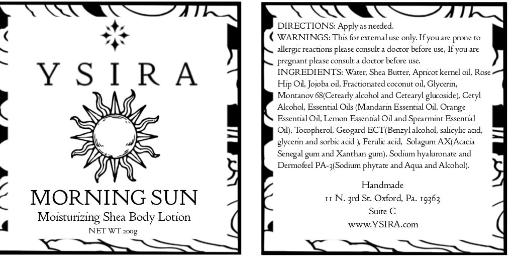 Morning Sun Shea Moisturizing Body Lotion